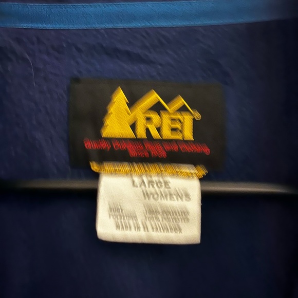 Navy Blue Fleece Jacket with Yellow Accents - Picture 3 of 4